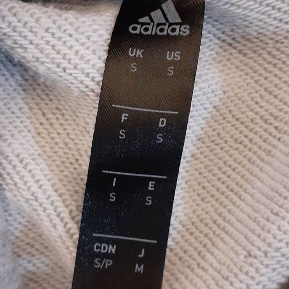 Ribbed Sleeve, Embroidered logo Adidas Hoodie! oversized - Picture 3 of 3